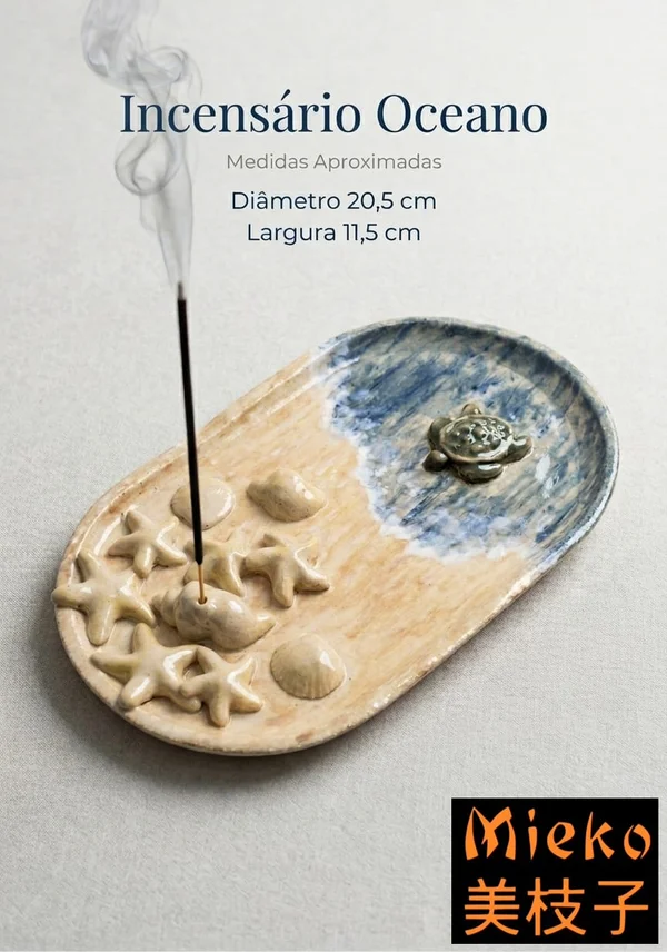 R$ 80 (PIX) R$ 90 (CARTÃO) IncensáRio Oceano